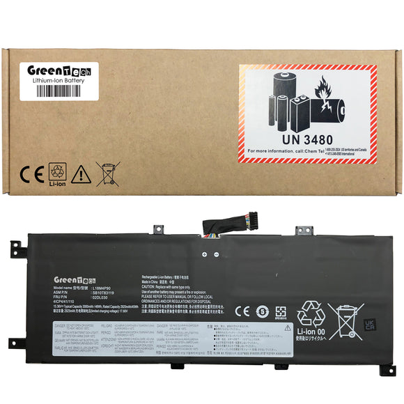 GREENTECH L18M4P90 02DL030 BATTERY FOR LENOVO THINKPAD L13 YOGA 46WHR SB10T83119 L18C4P90 02DL031 L18M4P90 5B10W13933 SB10T83176 SB10T83177