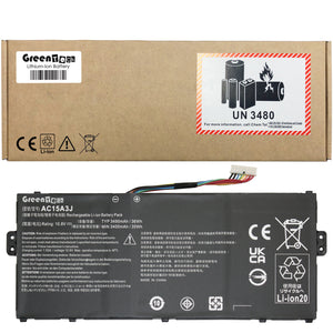 GREENTECH AC15A3J KT.00303.017 BATTERY FOR ACER CHROMEBOOK C735 CB3-131 C738T CB3-131 CB5-132T R11 10.8V 36WHR KT.00305.004