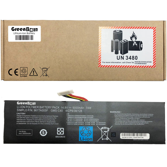 GREENTECH GMS-C40 BATTERY FOR RAZER BLADE PRO 17 2013 2014 2015 74WHR RZ09-0117 RZ09-0099