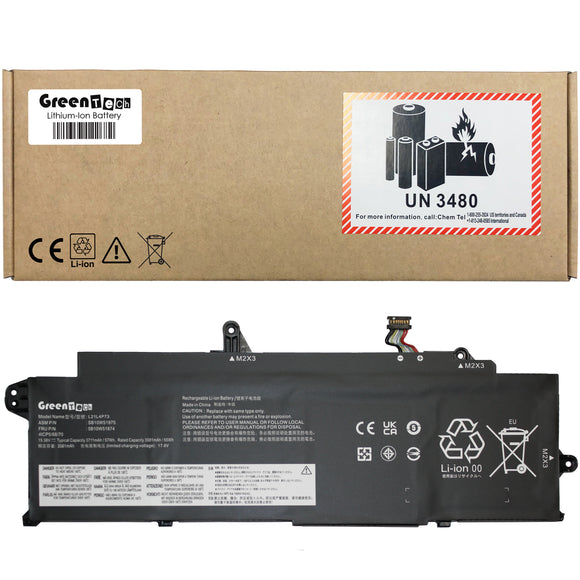 GREENTECH L21L4P73 5B10W51875 BATTERY FOR LENOVO THINKPAD T14s GEN 3 4 57WHR 5B10W51876 L21B4P71