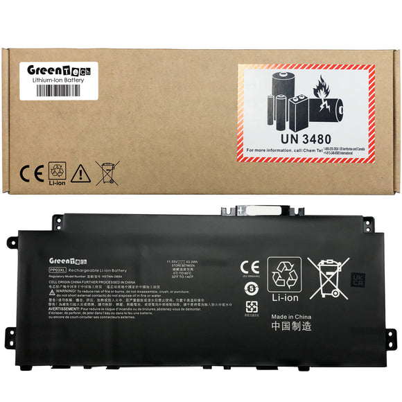 GREENTECH PP03XL M01144-005 BATTERY FOR HP PAVILION X360 14-DW 11.55V 43.3WH HSTNN-LB8S M01144-006