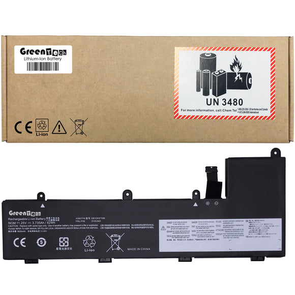 GREENTECH 01AV443 SB10K97596 BATTERY FOR LENOVO THINKPAD YOGA 11E 42WHR 01AV442 00WH043 SB10K97595