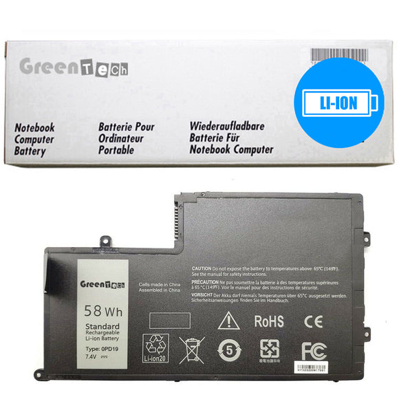 GREENTECH 0PD19 BATTERY FOR DELL LATITUDE 3450 3550 INSPIRON 5442 5445 5448 5457 5548 5557 58WHR R77WV DFVYN 58DP4 2GXTM TRHFF