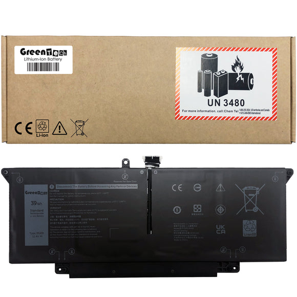 GREENTECH 35J09 BATTERY FOR DELL LATITUDE 7310 7410 11.4V 39WHR YJ9RP 7YX5Y