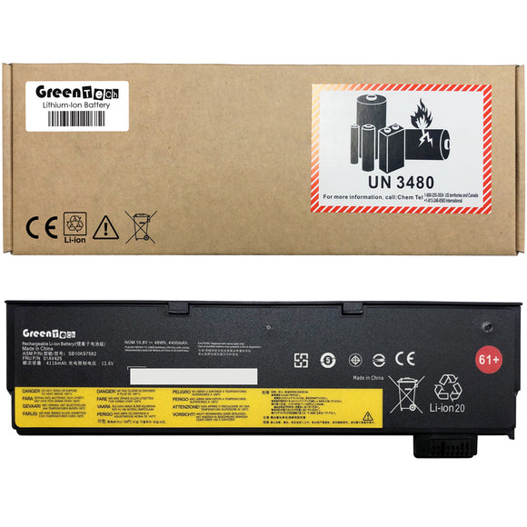 GREENTECH 01AV425 4X50M08811 BATTERY FOR LENOVO THINKPAD T470 T480 T570 T580 P51S P52S 48WHR 61+ 01AV426 01AV491 02DL023 SB10K97582 SB10K97583