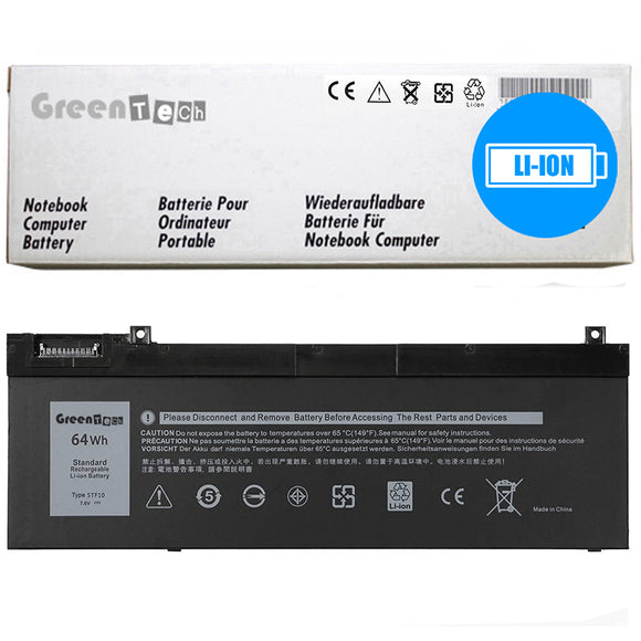 GREENTECH 451-BCGO RW15F BATTERY FOR DELL PRECISION 7530 7540 7730 7740 64WH 5TF10