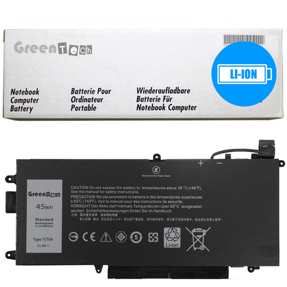 GREENTECH 71TG4 BATTERY FOR DELL LATITUDE 5289 2-IN-1, LATITUDE 7389 2-IN-1 45WHR X49C1 CFX97 K5XWW