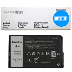 GREENTECH 7XNTR FH8RW COMPATIBLE BATTERY FOR DELL LATITUDE 7202 7212 7.4V 26WHR J7HTX