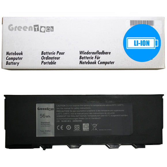 GREENTECH 8G8GJ NJTCH BATTERY FOR DELL LATITUDE 7204 7214 56WHR 451-BBWZ 1V6GN N4D39