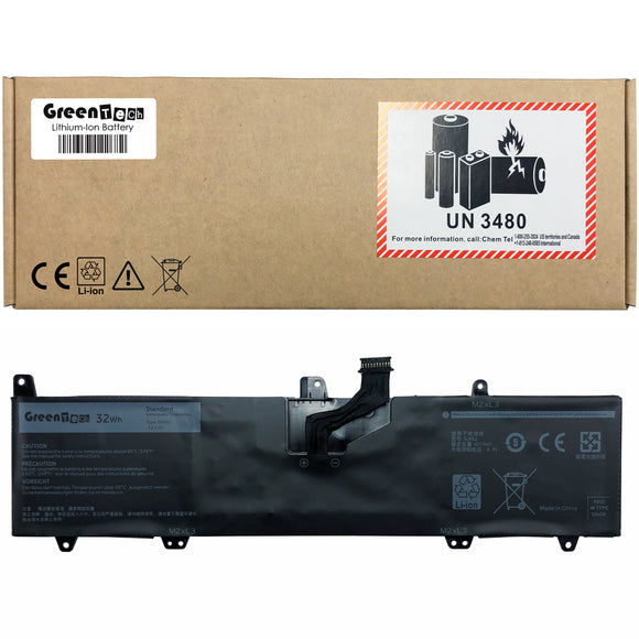 GREENTECH 0JV6J 8NWF3 BATTERY FOR DELL INSPIRON 3162 3164 3168 3179 3180 3185 32WHR PGYK5