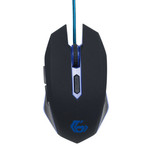 GEMBIRD GAMING MOUSE 6 BUTTON BLUE WIRED OPTICAL ADJUSTABLE MOUSE 2400 DPI