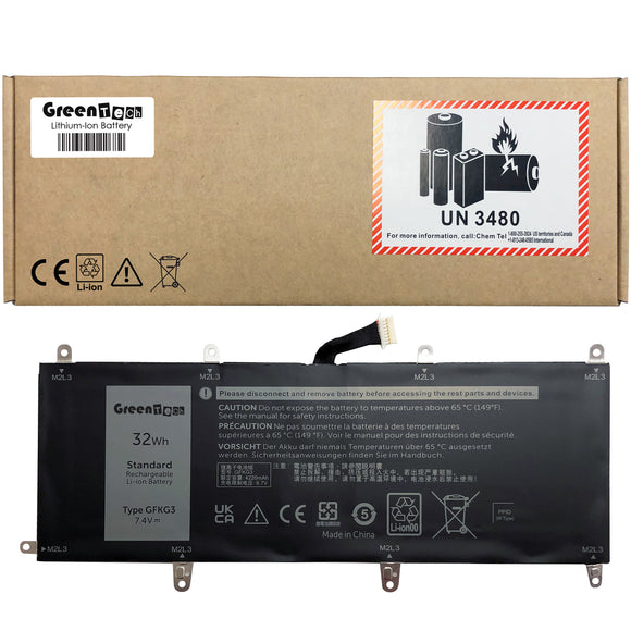 GREENTECH GFKG3 BATTERY FOR DELL VENUE 10 PRO 5056 TABLET 7.4V 32WHR VN25R