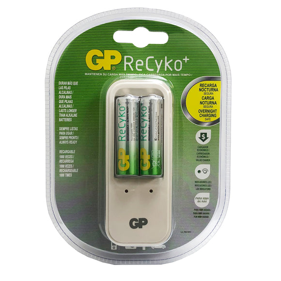 GP ReCyko+ POWERBANK PB410 CHARGER SET WITH 2 AA 1.2V 2000MAH RECHARGEABLE BATTERY