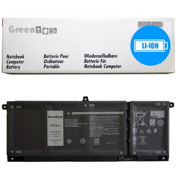 GREENTECH H5CKD BATTERY FOR DELL INSPIRON 5300 5301 5401 5408 5408 5502 5508 5509 LATITUDE 3410 3510 VOSTRO 5301 5401 5501 53WHR TXD03 9077G