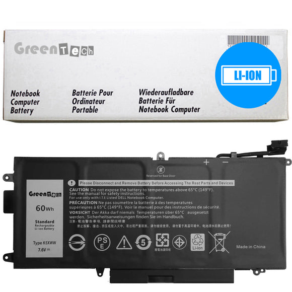 GREENTECH K5XWW N18GG BATTERY FOR DELL LATITUDE 5289 2-IN-1, LATITUDE 7389 2-IN-1 60WHR 71TG4