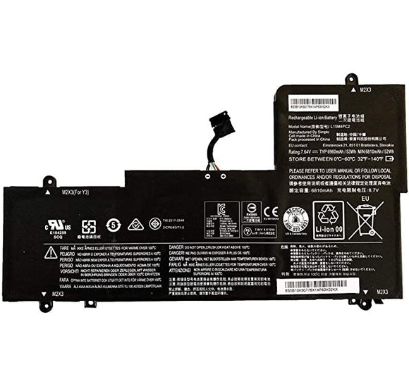 REPLACEMENT L15L4PC2 L15M4PC2 BATTERY FOR LENOVO YOGA 710-14IKB 710-14ISK 710-15IKB 710-15ISK 53WHR 5B10K90802 5B10K90778