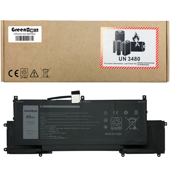 GREENTECH TVKGH BATTERY FOR DELL LATITUDE 9510 LATITUDE 9510 2-IN-1 88WHR 89GNG CN-089GNG