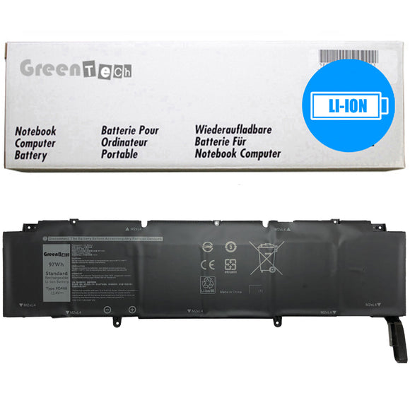 GREENTECH XG4K6 BATTERY FOR DELL XPS 17 9700 PRECISION 5750 11.4V 97WHR F8CPG