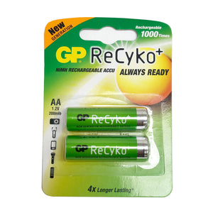 GP ReCyko+ NIMH RECHARGEABLE BATTERY AA 1.2V 2000MAH