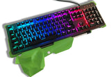 RGB BACKLIT MECHANICAL GAMING KEYBOARD WITH ADJUSTABLE GREEN PALM REST NEW KB-G9