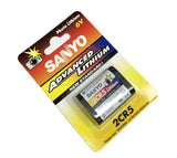 SANYO 2CR5 LITHIUM BATTERY - 6V PHOTO LITHIUM BATTERY