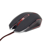 GEMBIRD GAMING MOUSE 6 BUTTON RED WIRED OPTICAL ADJUSTABLE MOUSE 2400 DPI